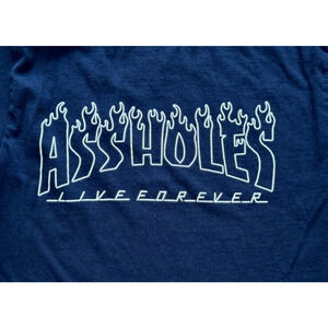 Linda Finegold A**holes Live Forever T-Shirt Men's Small Black